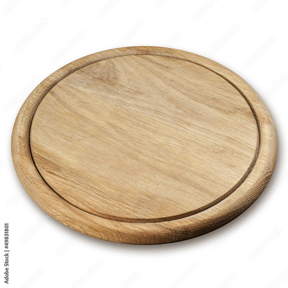 round wooden breadboard isolated on white background round wooden breadboard isolated on white background