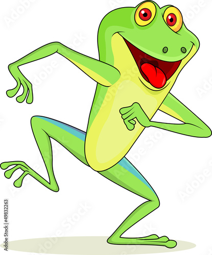 Funny frog cartoon