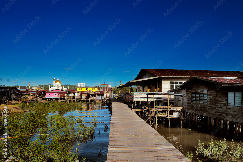Fototapeta premium Famed water village of Brunei's capital city
