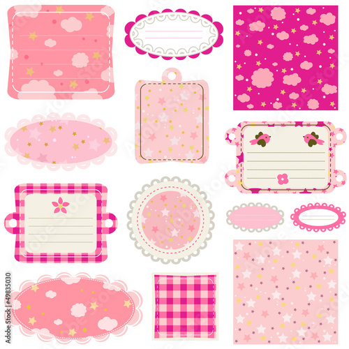 elements for baby scrapbook