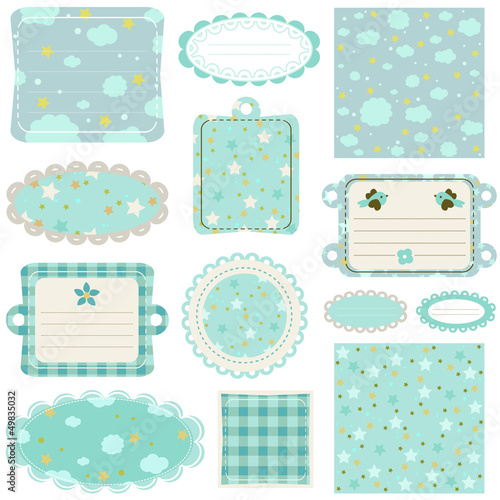 elements for baby scrapbook