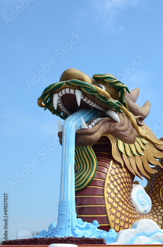 Dragon statue on sanctuary roof