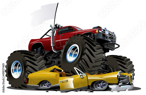 Vector Cartoon Monster Truck