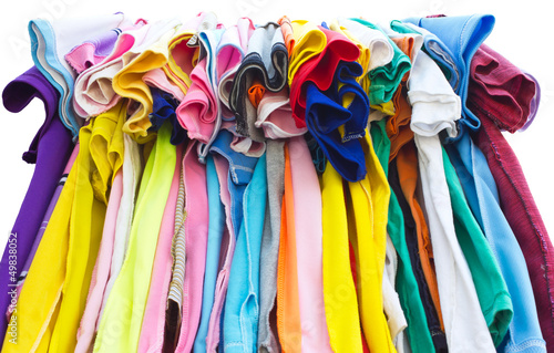 T-shirts with different colors and seam.