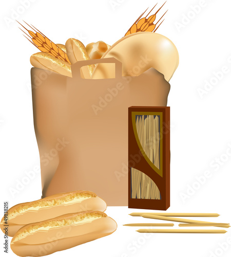 sacchetto del pane e grissini