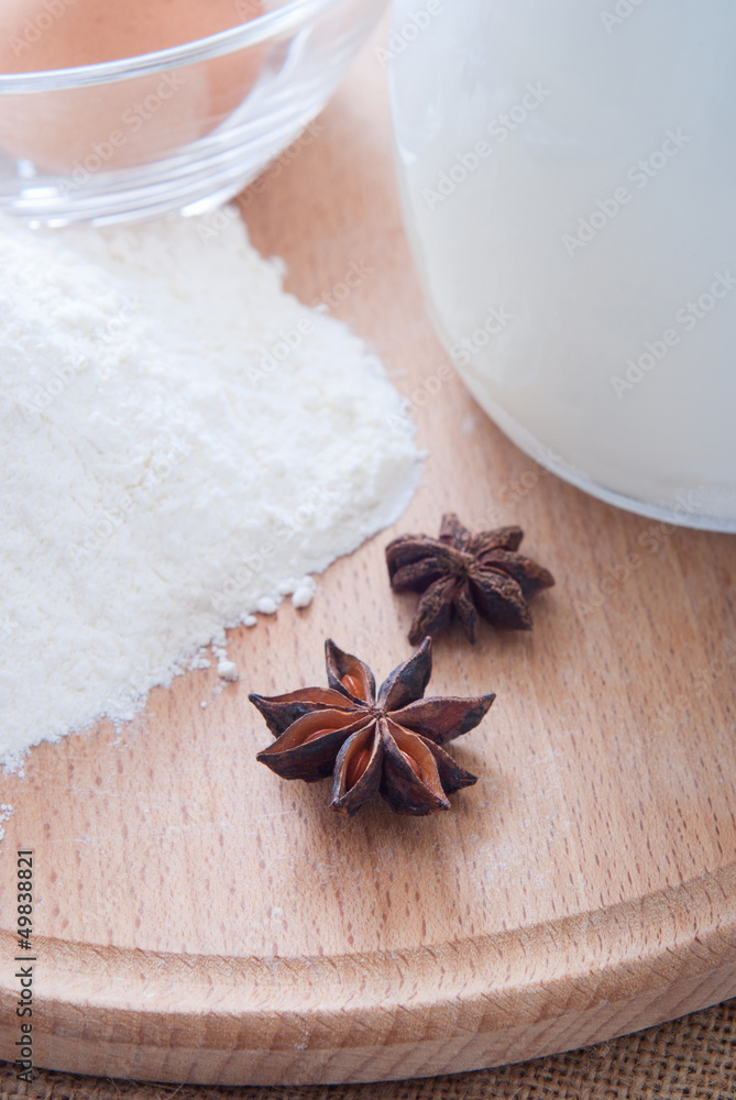 Naklejka premium Baking ingredients