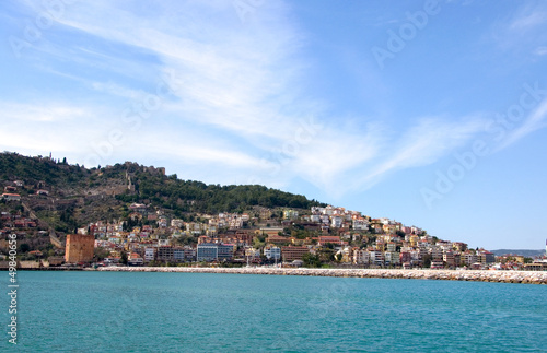 Fototapeta Naklejka Na Ścianę i Meble -  Burgberg und Roter Turm - Alanya - Türkei