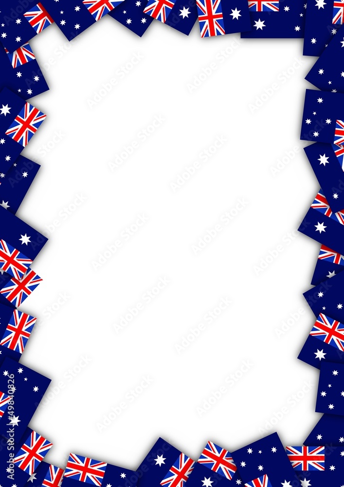 Obraz premium Australia flag border