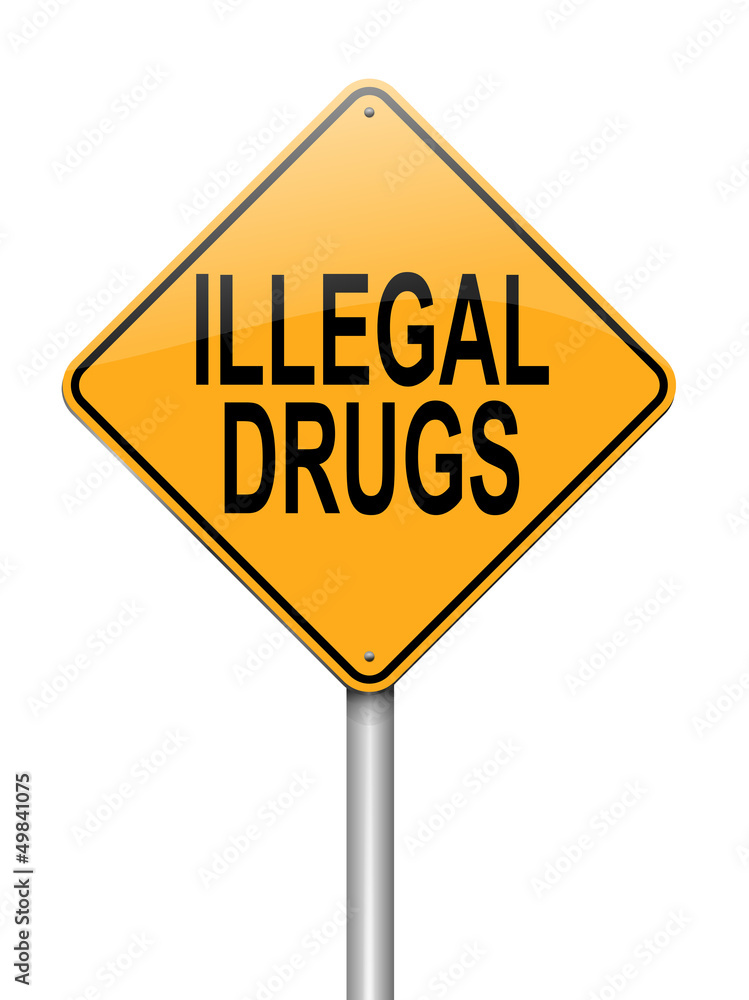 Illustration depicting a sign with a drugs concept. Illustration depicting a sign with a drugs concept.