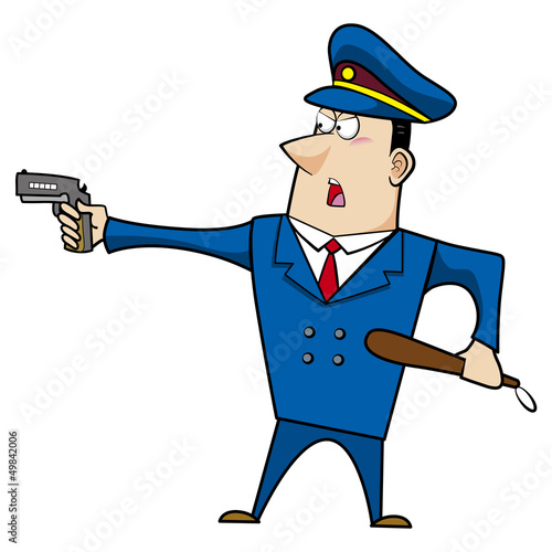 male cartoon police officer