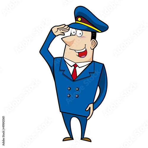 male cartoon police officer