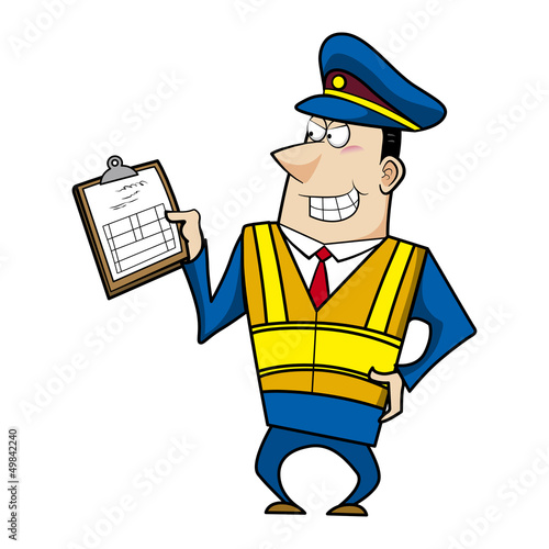 male cartoon police officer