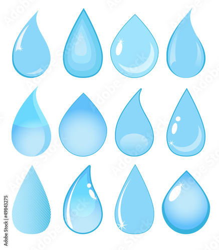 collection of vector water drops