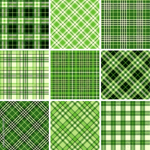 Set of seamless tartan patterns