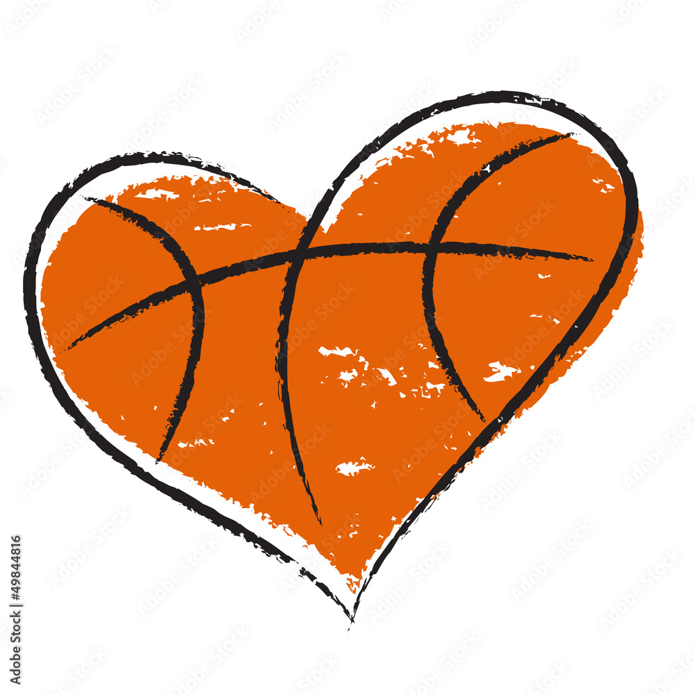 Fototapeta premium Basketball heart