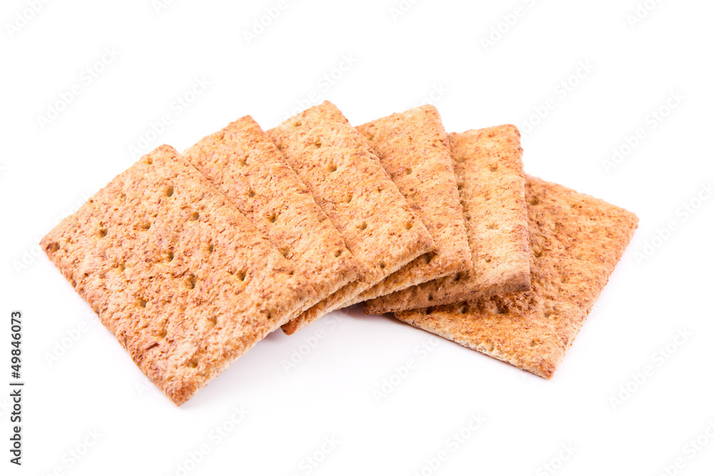 Wholesome biscuits with cereal isolated on white. Wholesome biscuits with cereal isolated on white.
