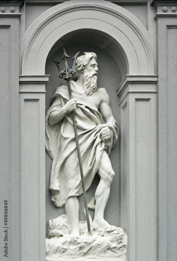 Sculpture of Neptune in Bergen, Norway