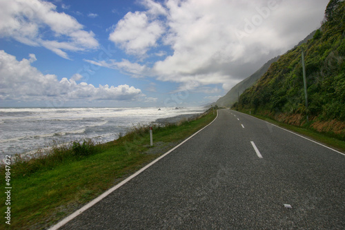 Roads on the coast of New Zealand