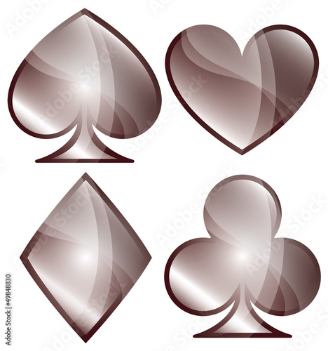 Glossy Playing Card Symbols