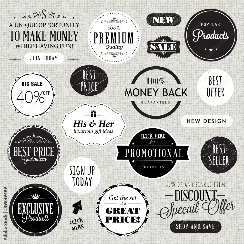 Obraz premium Set of labels and elements