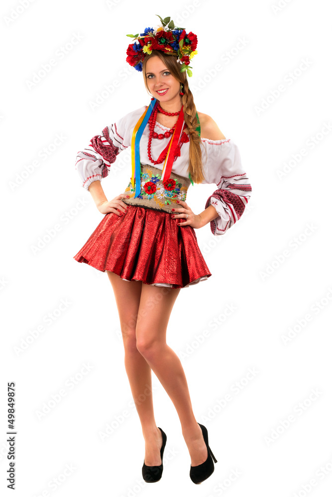woman in the Ukrainian national clothes