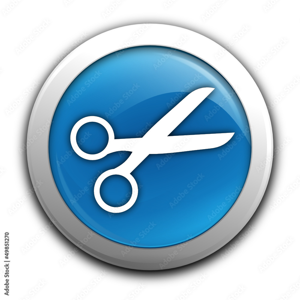 couper sur bouton bleu couper sur bouton bleu