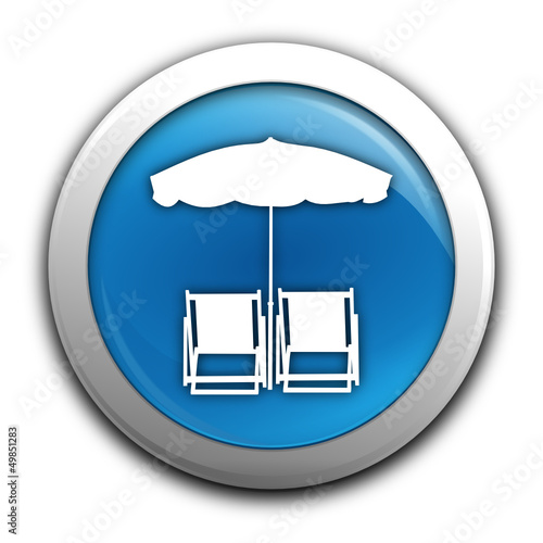 vacances sur bouton bleu