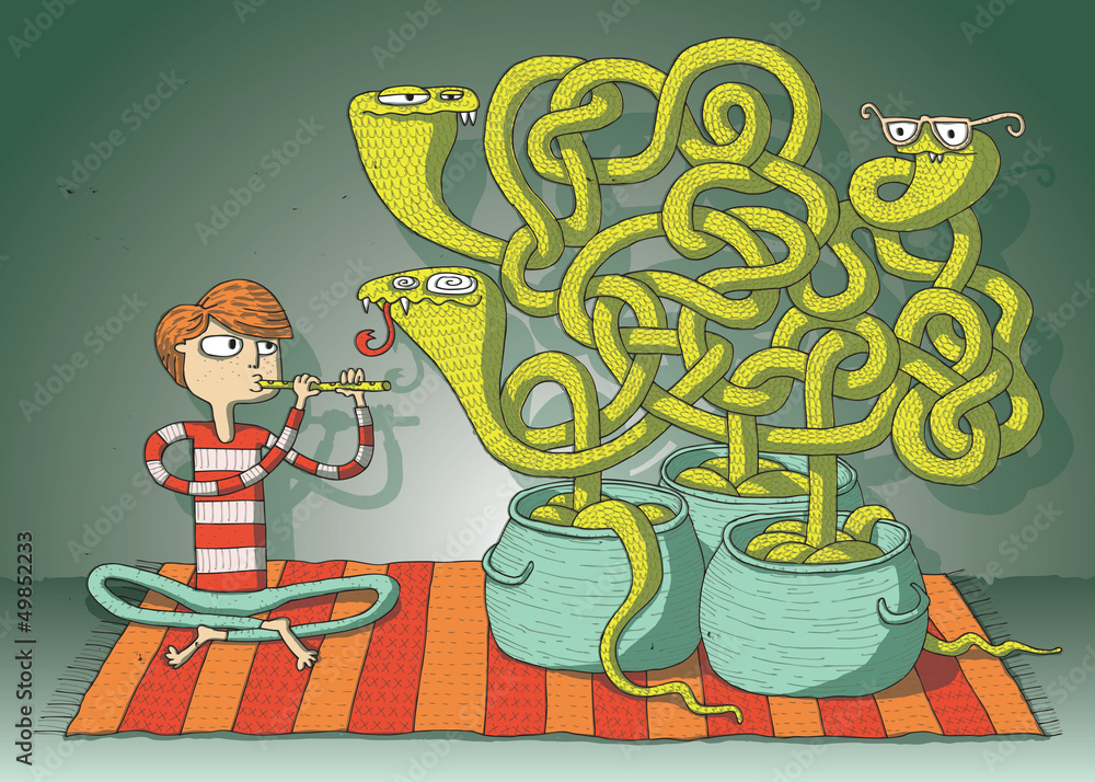 Fototapeta premium Cobra Snakes Maze Game