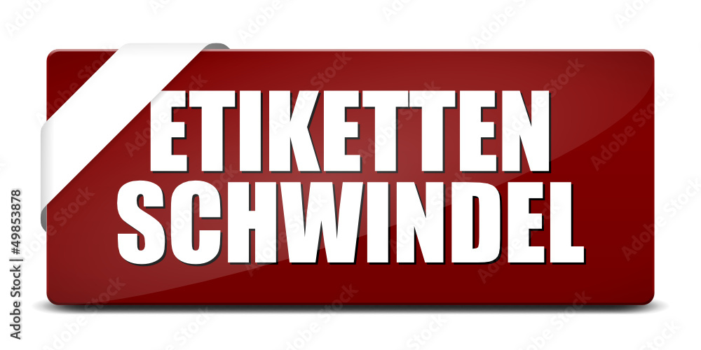 button eckig etiketten-schwindel I button eckig etiketten-schwindel I