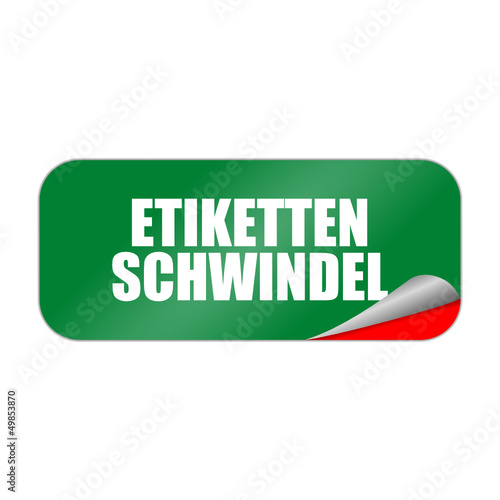 aufkleber aufgedrehte ecke etiketten-schwindel I