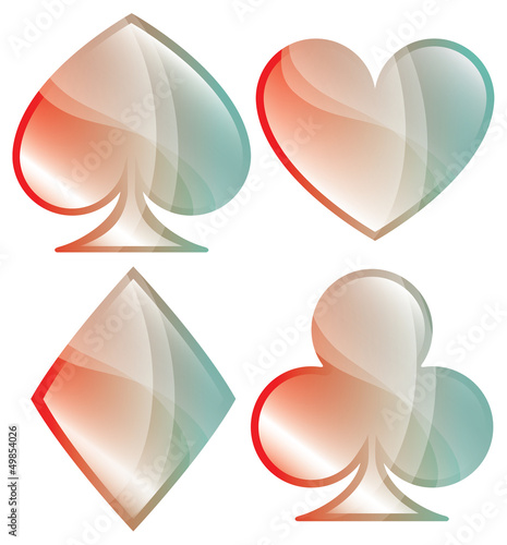 Glossy Playing Card Symbols