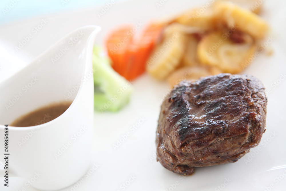 Grilled steak with vegetables Grilled steak with vegetables