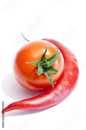 Chili pepper and tomato