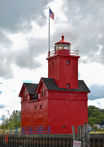 Lake Michigan Red Lighthouse