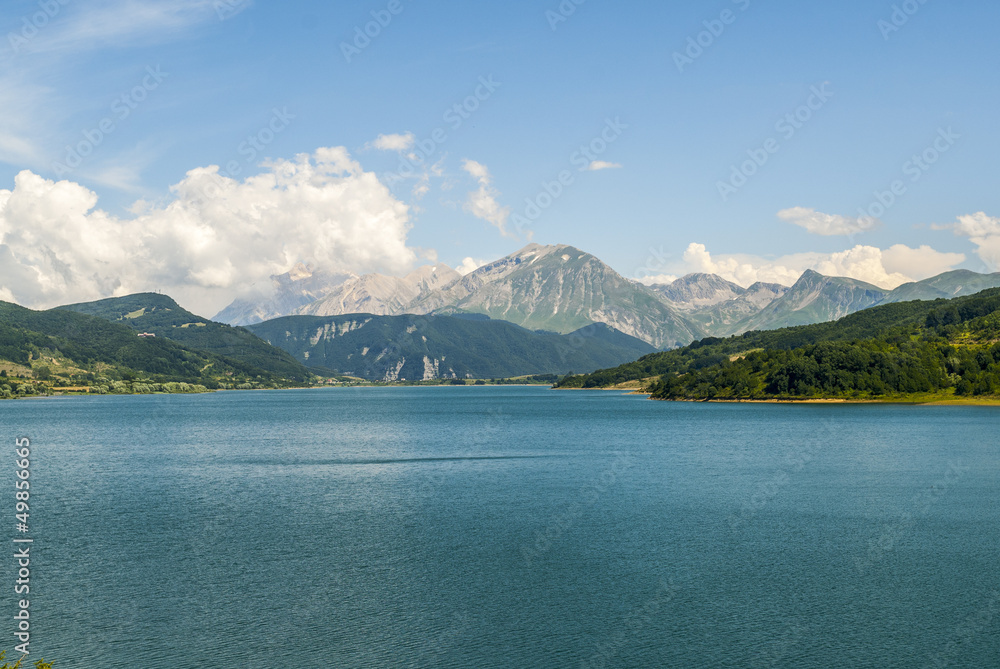 Campotosto Lake, in Abruzzi (Italy)