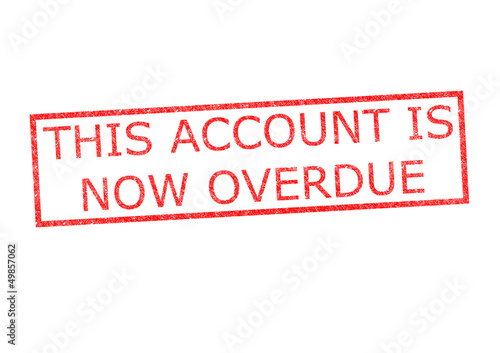 Εκτύπωση καμβά THIS ACCOUNT IS NOW OVERDUE Stamp