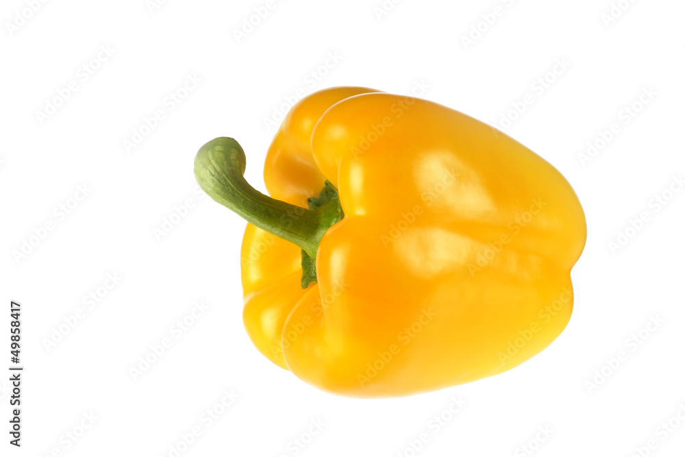 Yellow Pepper on White Background Yellow Pepper on White Background