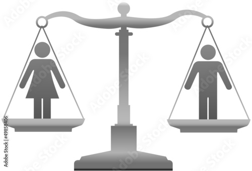 Gender equality sex justice scales