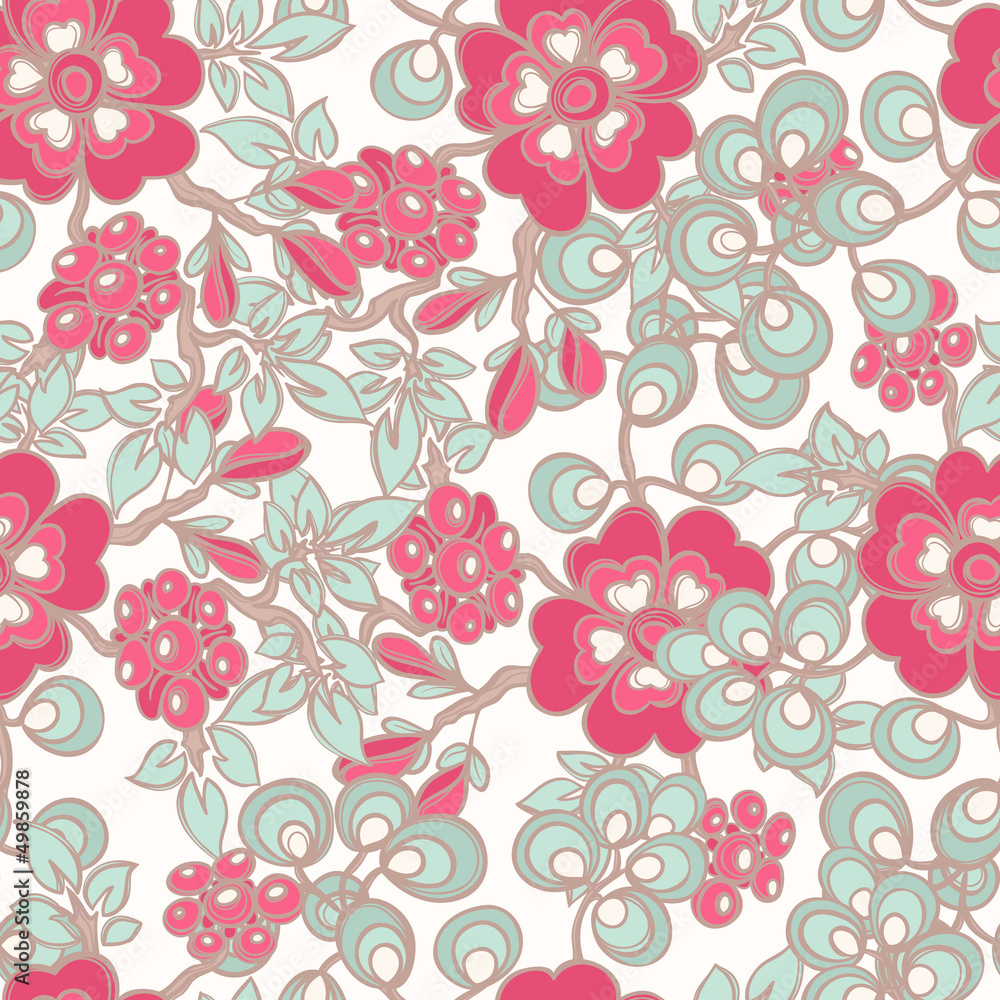 pattern with pink flowers - 2 pattern with pink flowers - 2