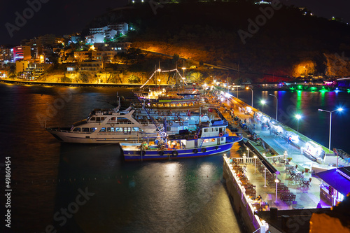 Night view of Kusadasi Turkey