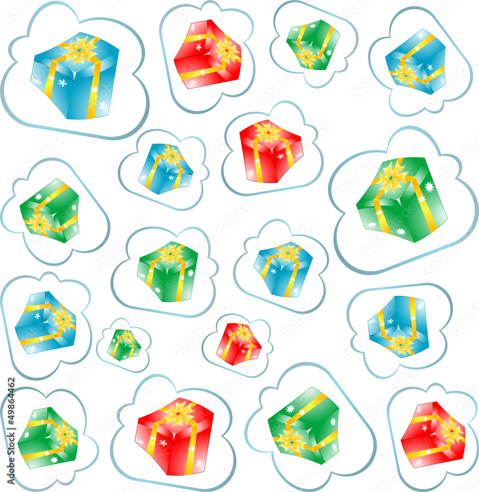 Gift boxes seamless pattern Gift boxes seamless pattern