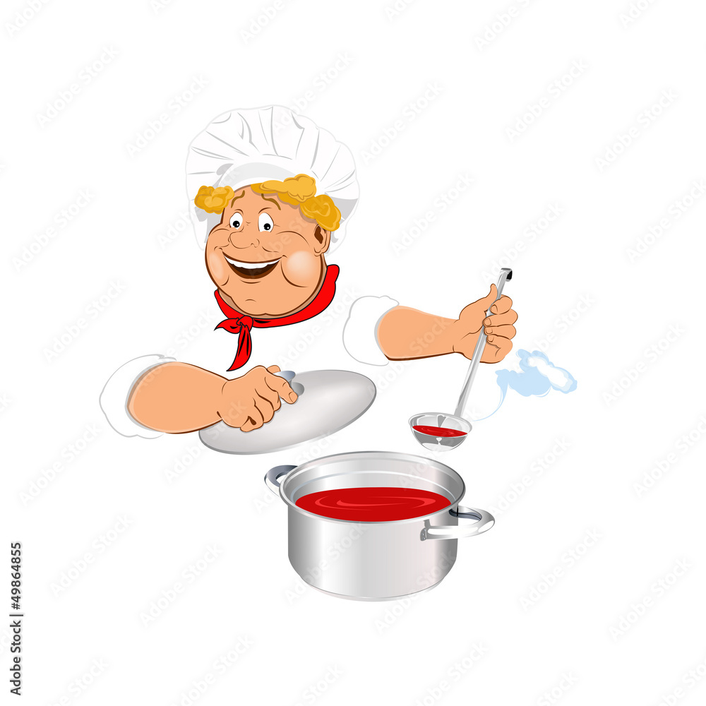 Funny Chef and fresh creative food for Gourmet Funny Chef and fresh creative food for Gourmet
