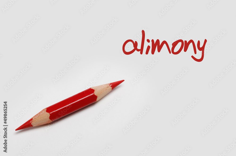 Rotstift mit Schrift alimony Rotstift mit Schrift alimony