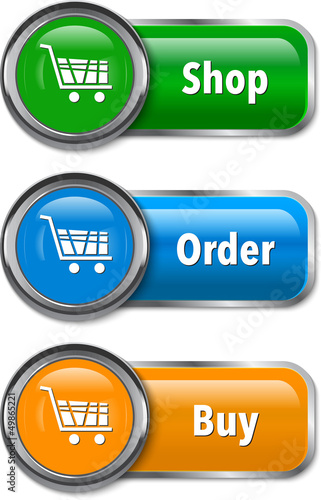 Colorful web elements for online shopping