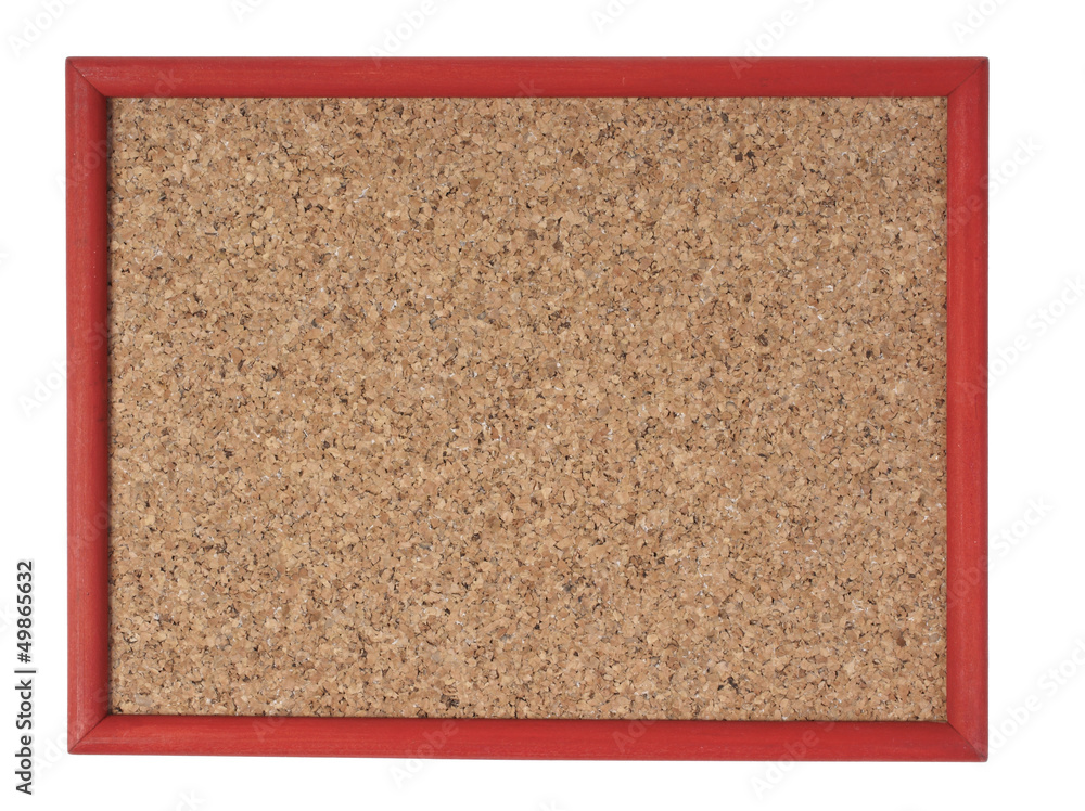 Fototapeta premium Cork board red frame background