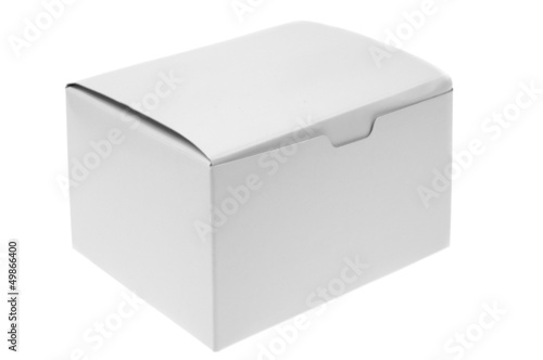 blank white carton box