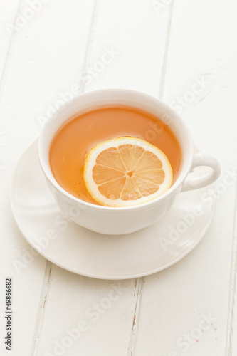 cup of tea with lemon