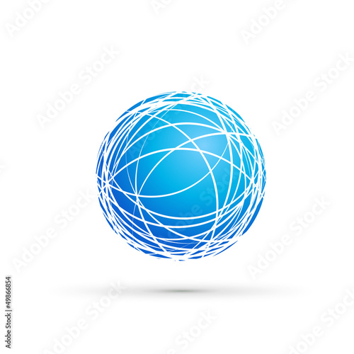 Vector Blue Globe Background