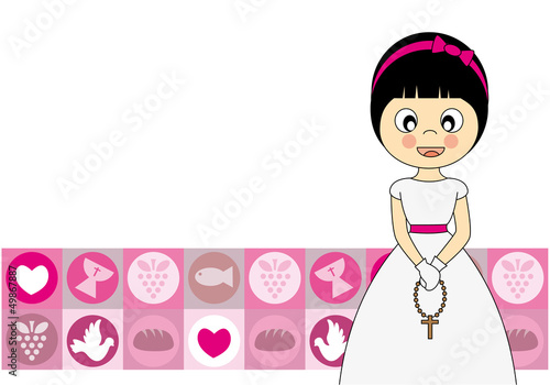 First Communion Invitation Card