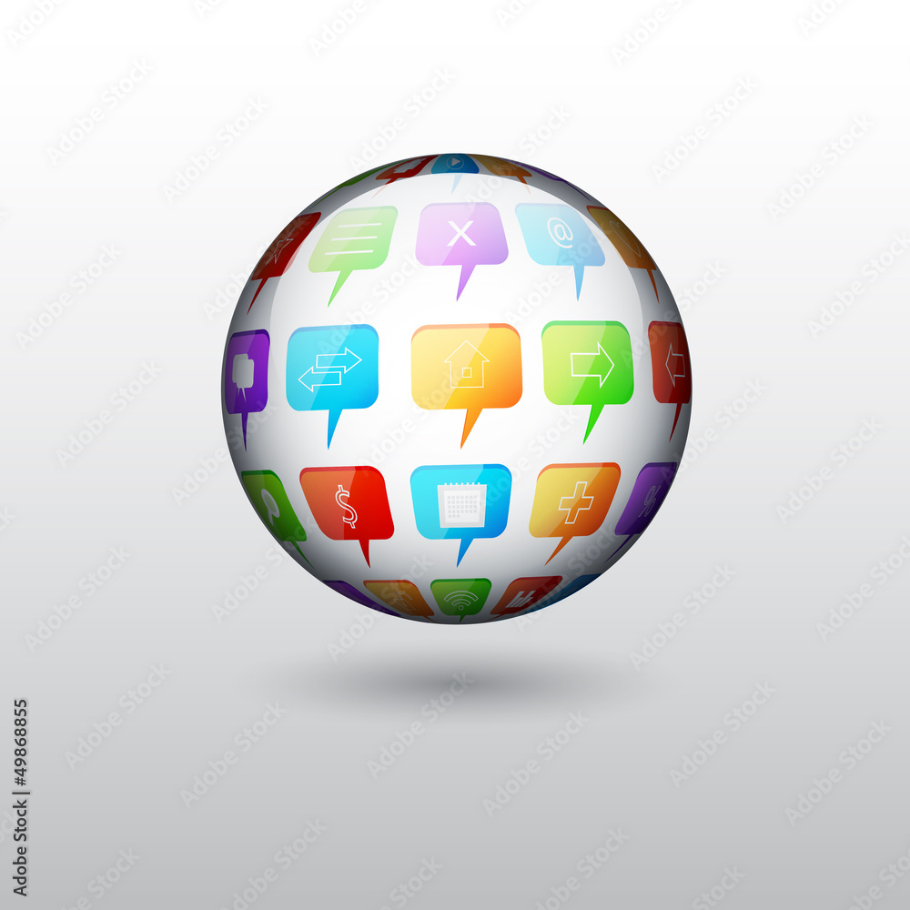 Background with sphere Background with sphere
